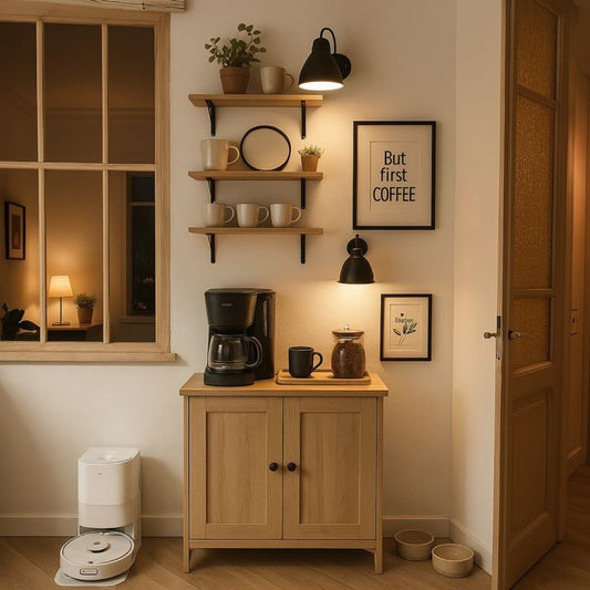 Sedef Meşe Kahve Köşesi Dolabı