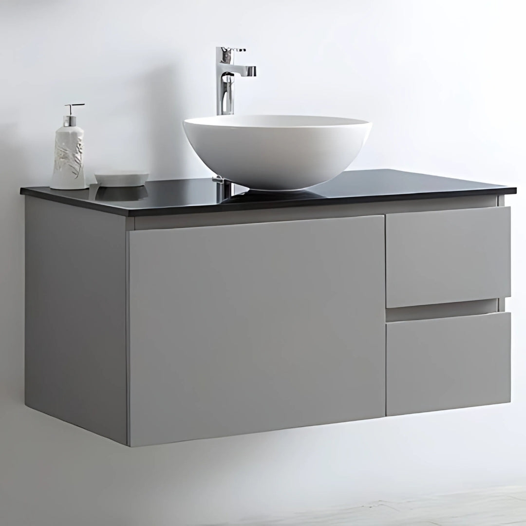 Touch Antrasit Lake Banyo Dolabı